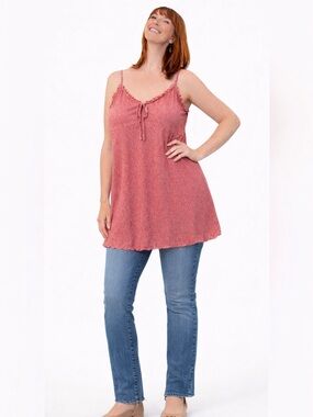 American Eagle Outfitters Coral/Pink Floral Cami Dress Size XL NWT
